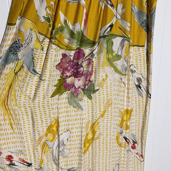 Anthro One September Paradiso Koi Fish Maxi Dress Size XSP Extra Small Petite - Picture 7 of 10